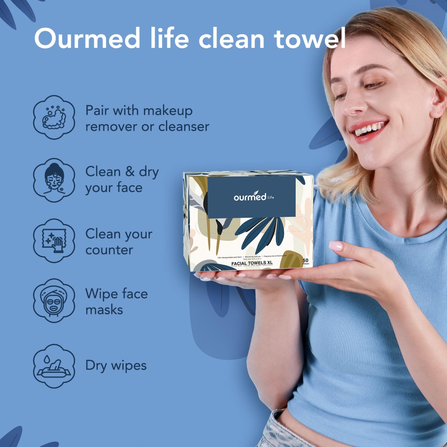 Ourmed Life Disposable Face Towels