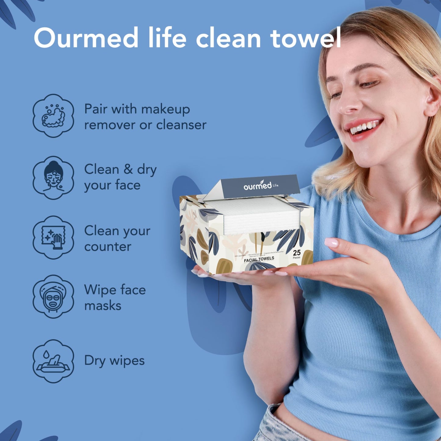 Ourmed Life Disposable Face Towels