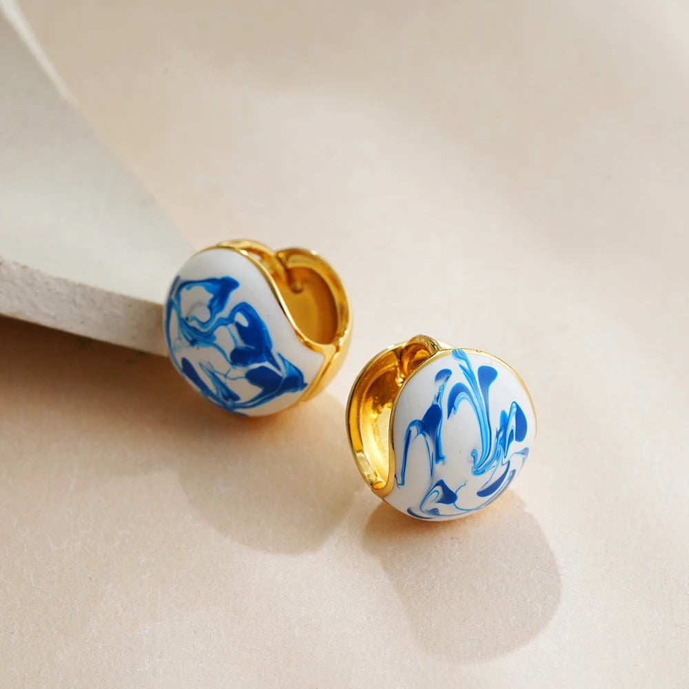 Porcelain Tide Earrings