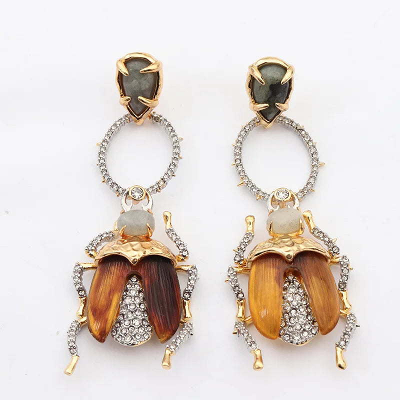 Regal Beetle Earrings