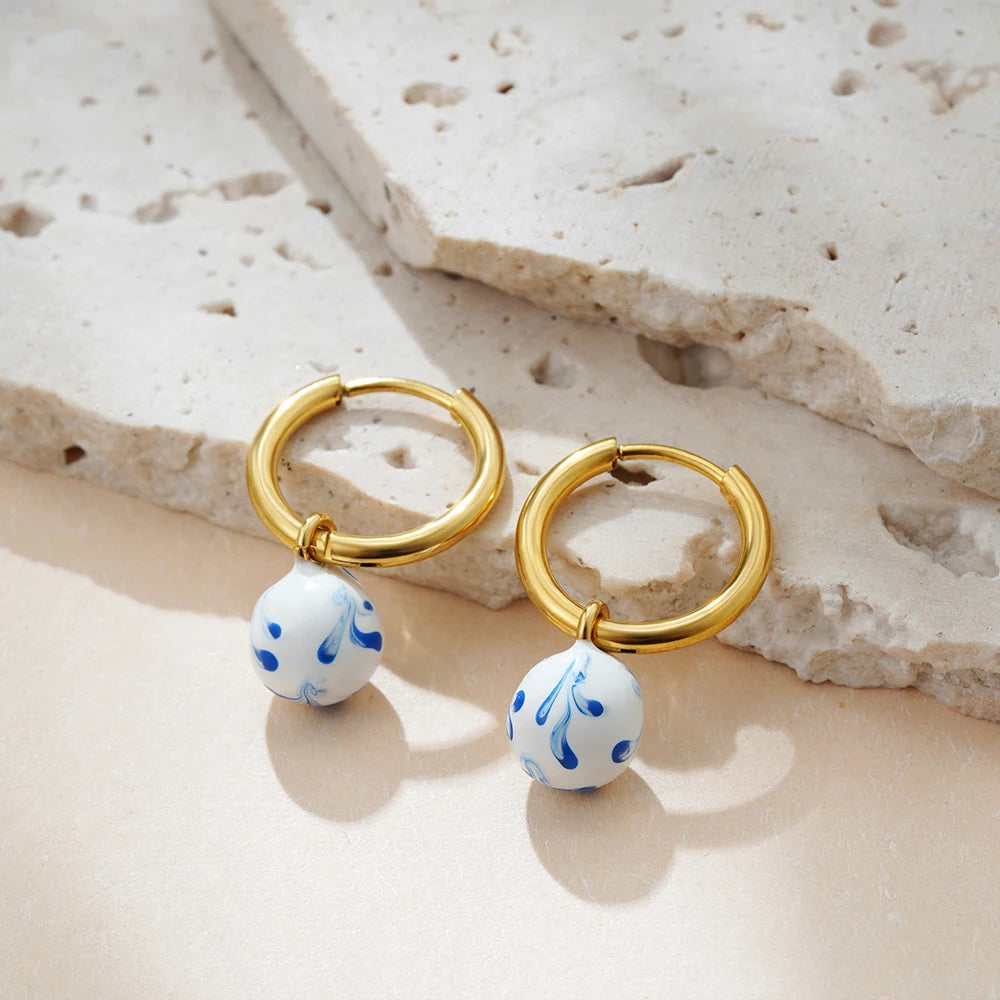 Porcelain Tide Earrings